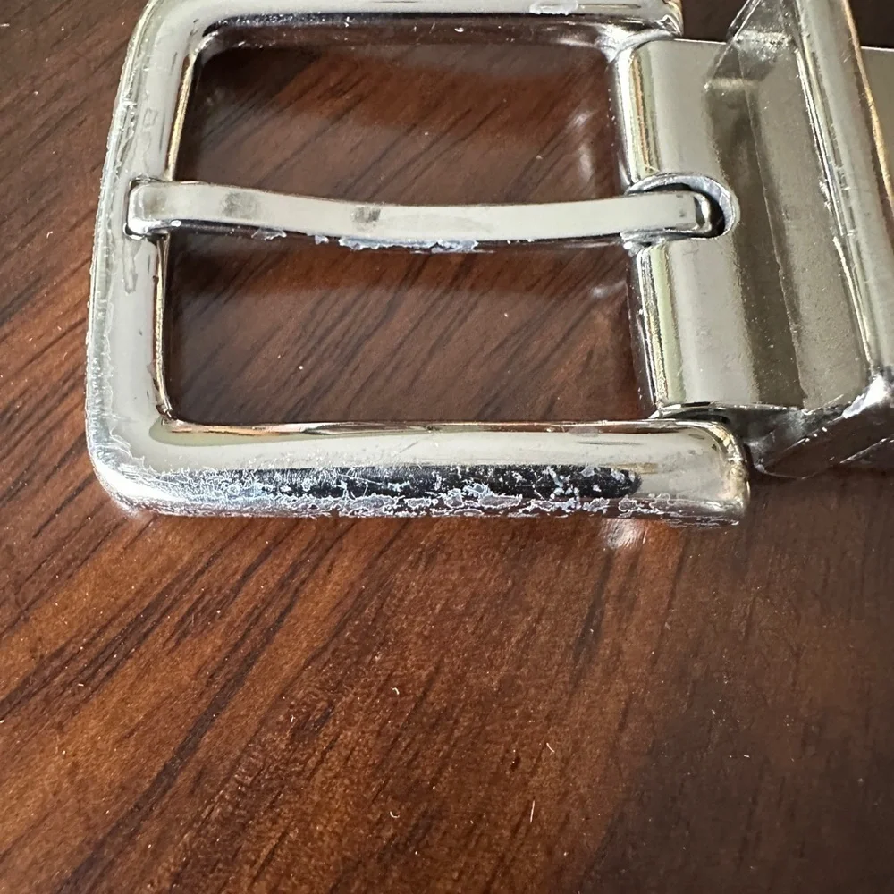 Cole Haan reversible belt. Size 42 silver buckle. Brown & dark brown